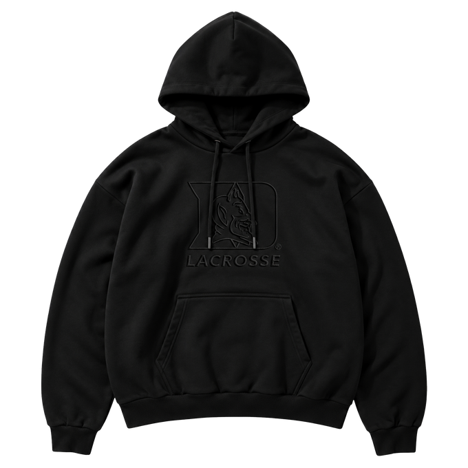 Adult Tonal Black Duke Lacrosse Hoodie