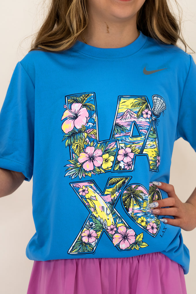 Nike Girls Carolina Palm Lacrosse Tee