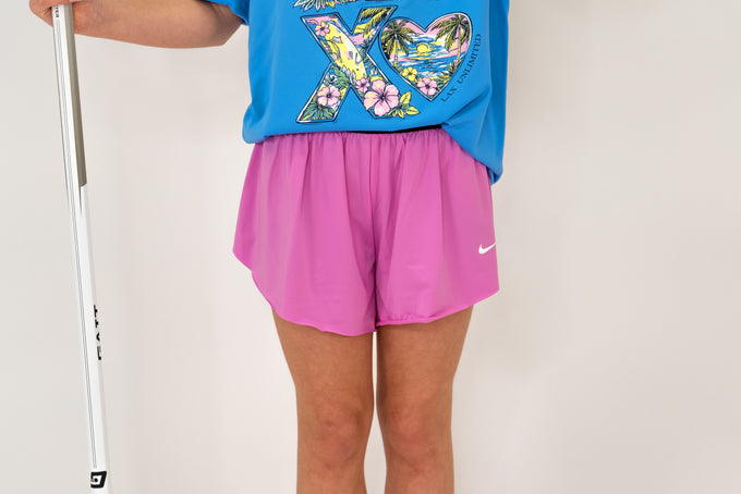 Nike Girls 2 in 1 Pink Shorts