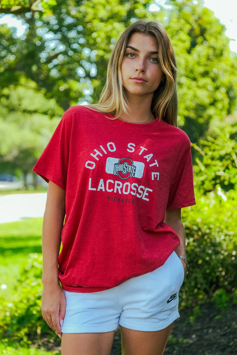 Ohio State Adult Lacrosse Tee