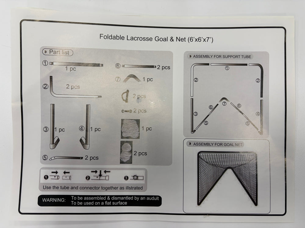 LU 6x6 Folding Lacrosse Goal