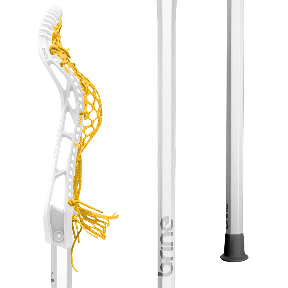 Brine Krown Women's Complete Lacrosse Stick- White/Yellow
