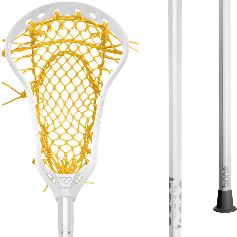 Brine Krown Women's Complete Lacrosse Stick- White/Yellow