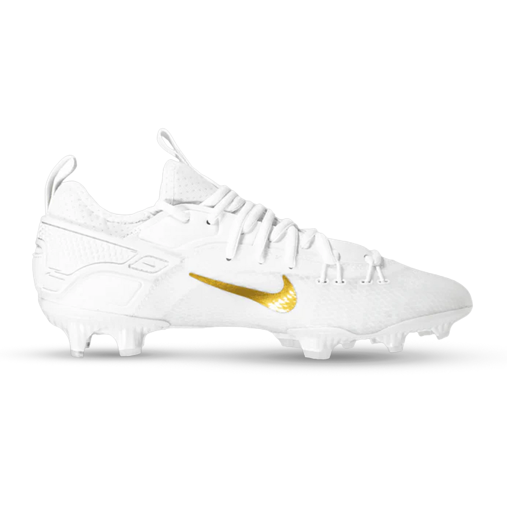 Nike Huarache 9 Elite Lacrosse Cleats - White/Gold