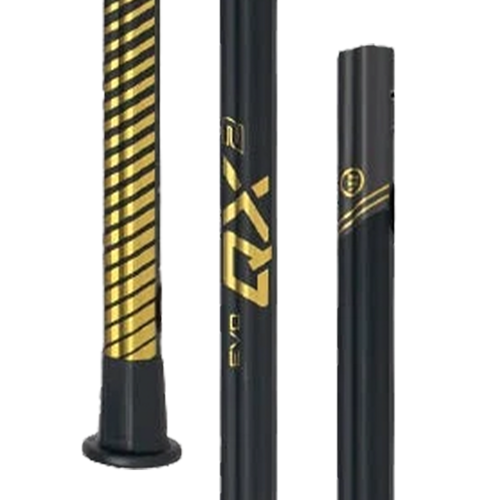 Warrior Evo QX2 Lacrosse Shaft- Black/Gold