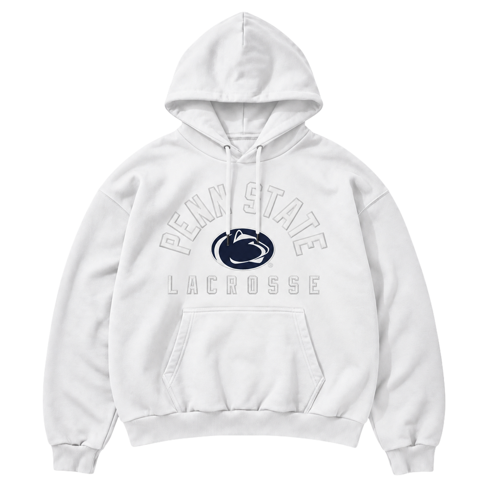 Adult White Penn State Lacrosse Hoodie