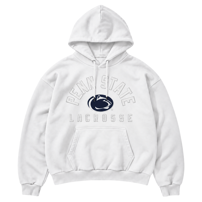 Adult White Penn State Lacrosse Hoodie