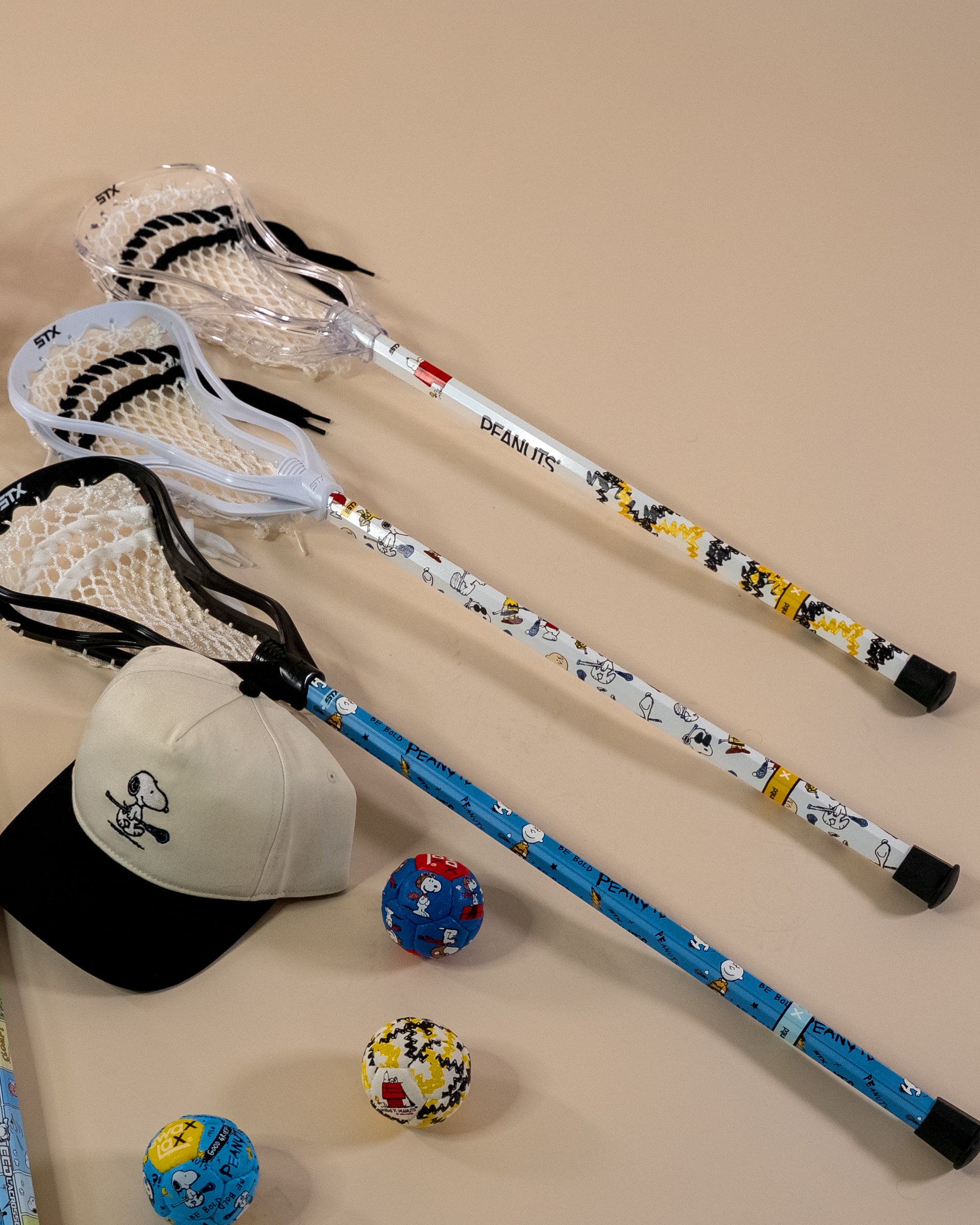 STX Peanuts Black/Blue Mini Lacrosse Stick
