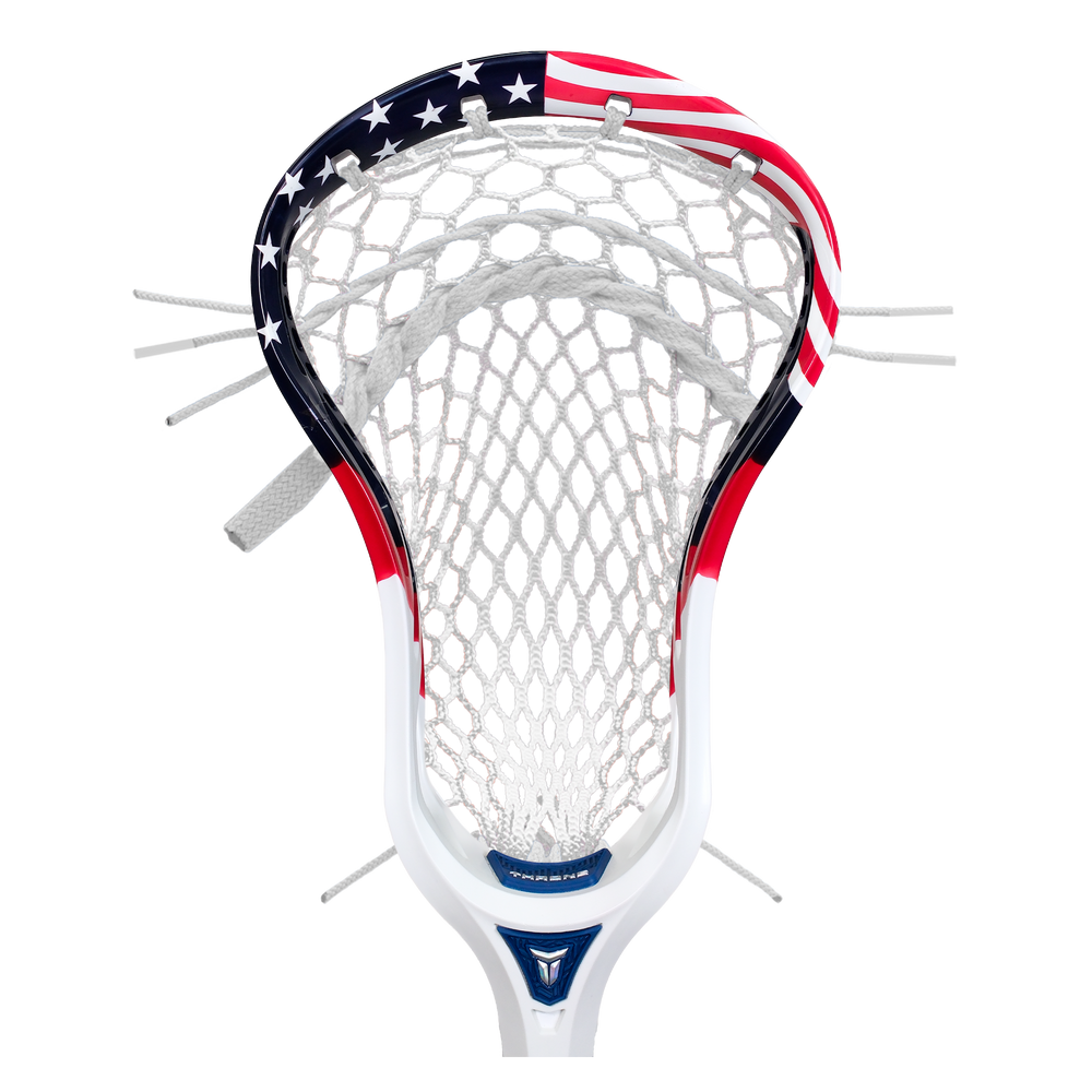 THRONE OMEN American Flag Dyed Lacrosse Head