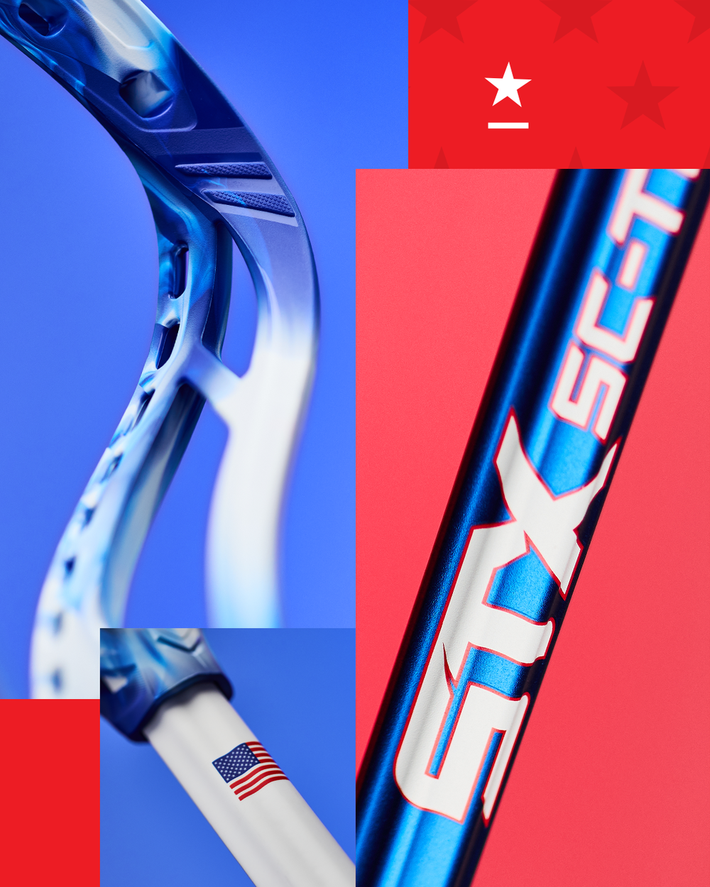 STX Stallion 1K USA Marble Men's Unstrung Lacrosse Head