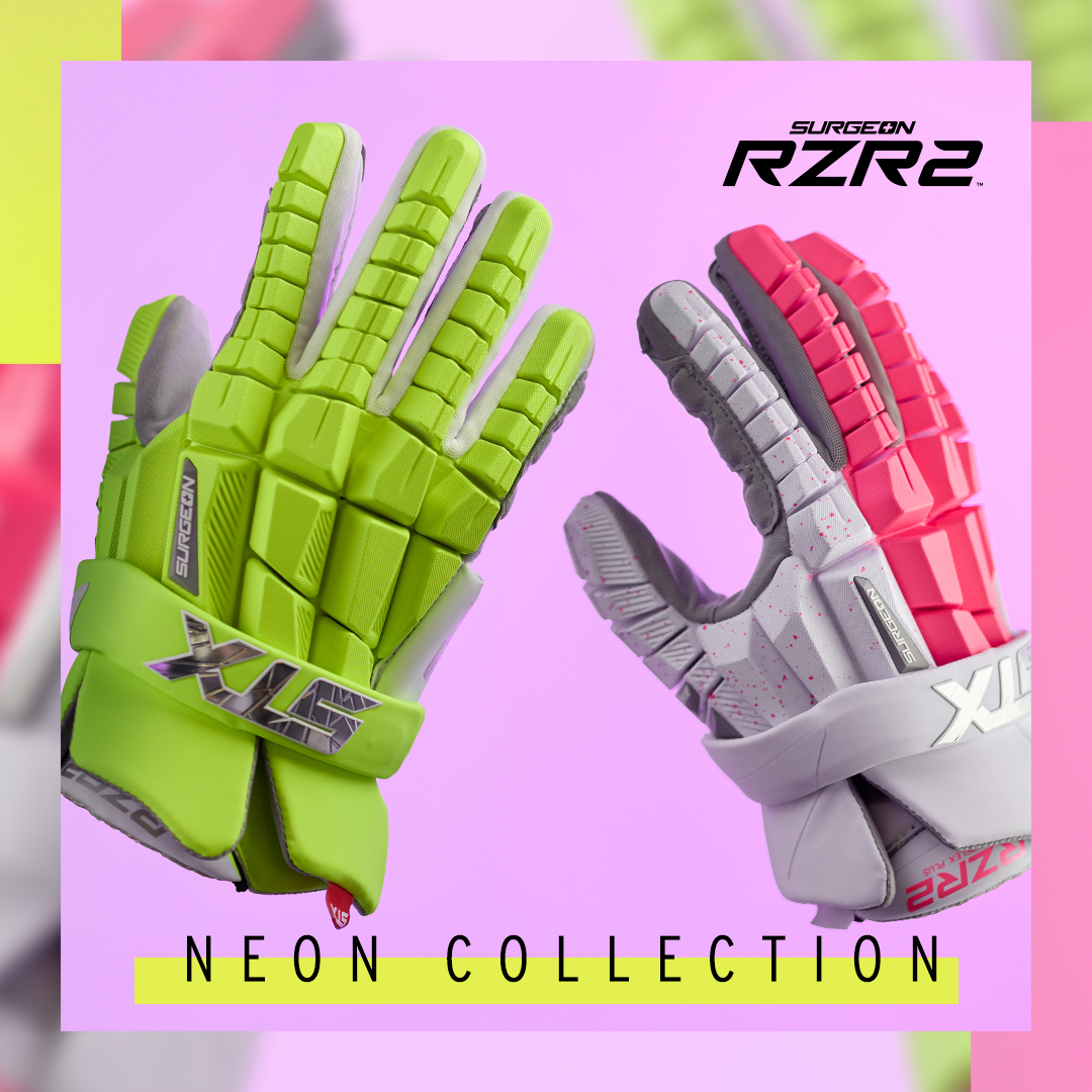 STX Surgeon RZR 2 Lacrosse Gloves- Limited Edition Neon STX Surgeon RZR 2 Lacrosse Gloves- Limited Edition Neon
