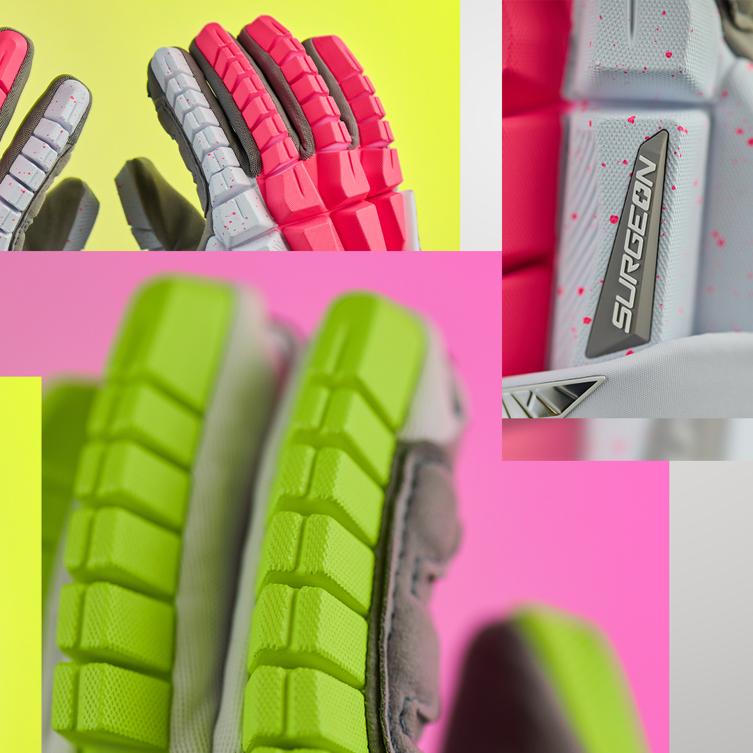 STX Surgeon RZR 2 Lacrosse Gloves- Limited Edition Neon STX Surgeon RZR 2 Lacrosse Gloves- Limited Edition Neon