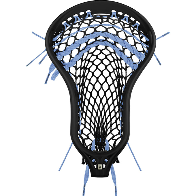 StringKing Mark 3V Strung Lacrosse Head - Black/Carolina