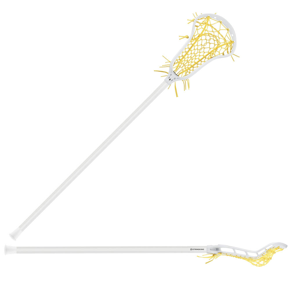 StringKing Women's Complete 2 Pro Midfield Lacrosse Stick - White/Yellow