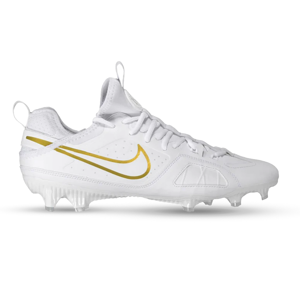 Nike Huarache 9 Varsity Lacrosse Cleats - White/Gold