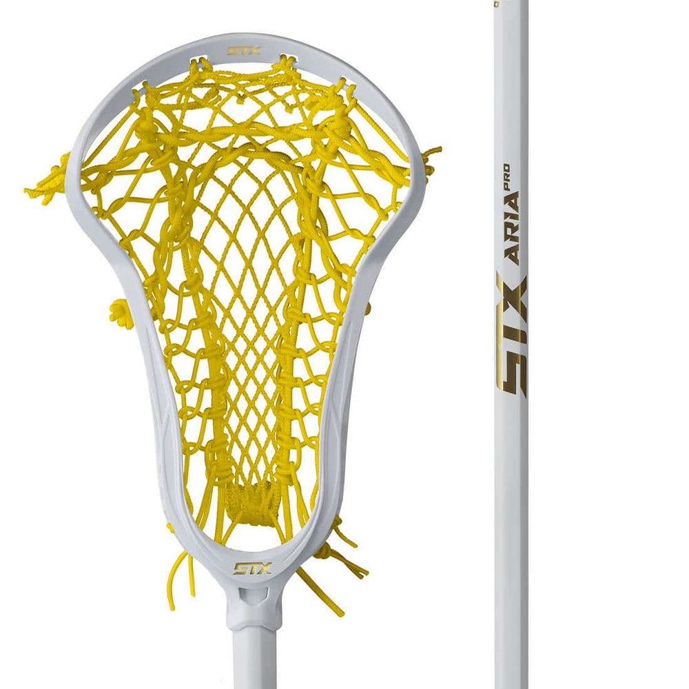 STX Aria Pro LockPocket Strung Women's Complete Stick - White/Yellow