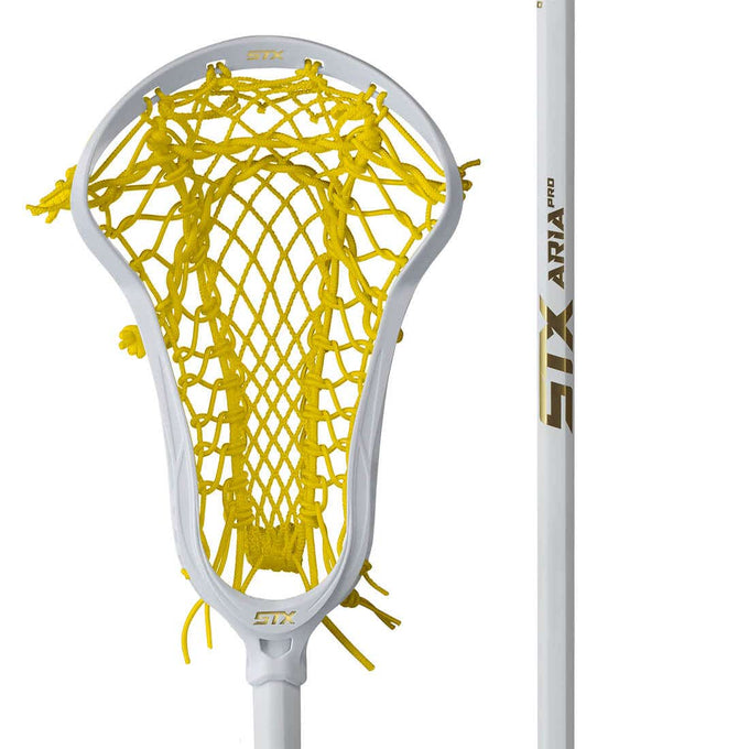 STX Aria Pro LockPocket Strung Women's Complete Stick - White/Yellow