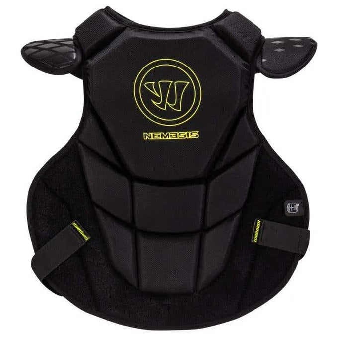 Warrior nemesis goalie chest pad front view