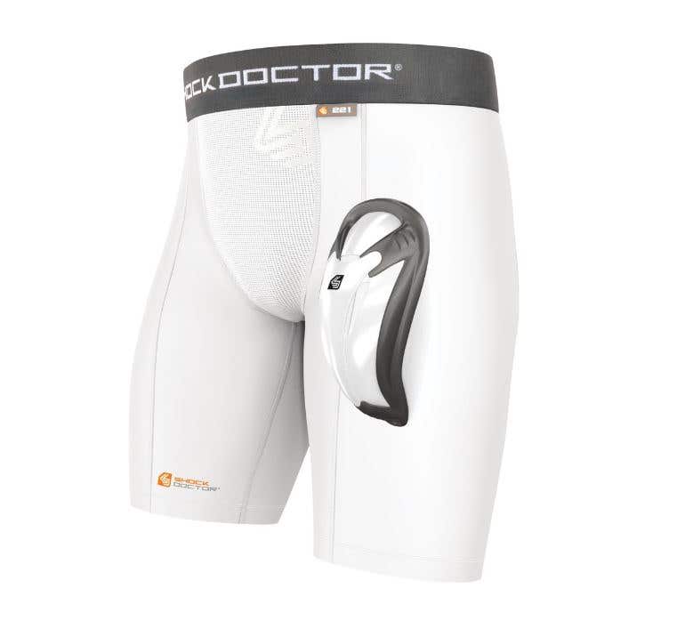 Shockdoctor Core Compression Short with Bio-Flex Cup - White
