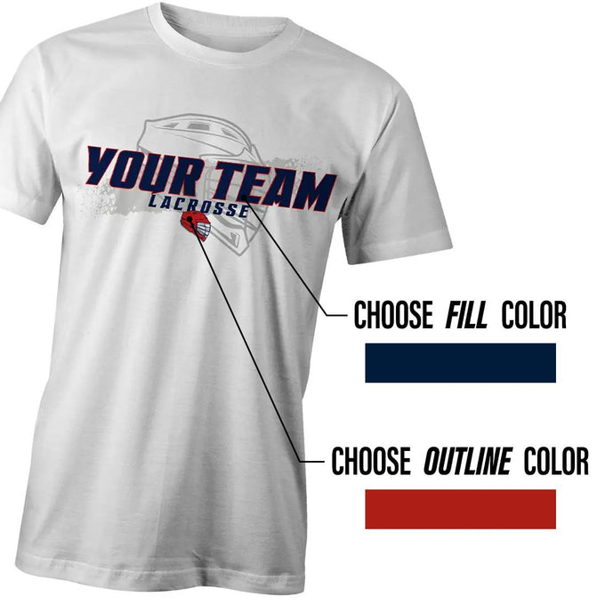 Custom Slash Lacrosse Tee - White