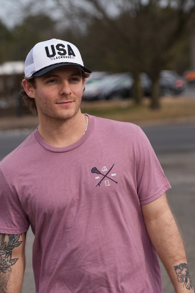 USA slight hat on model