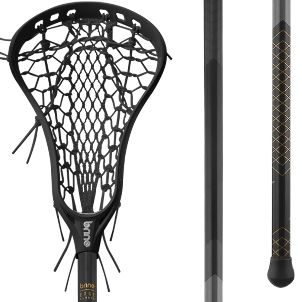Brine Edge Pro Carbon Mesh Women's Complete Lacrosse Stick - Black