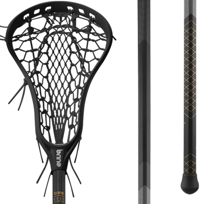 Brine Edge Pro Carbon Mesh Women's Complete Lacrosse Stick - Black