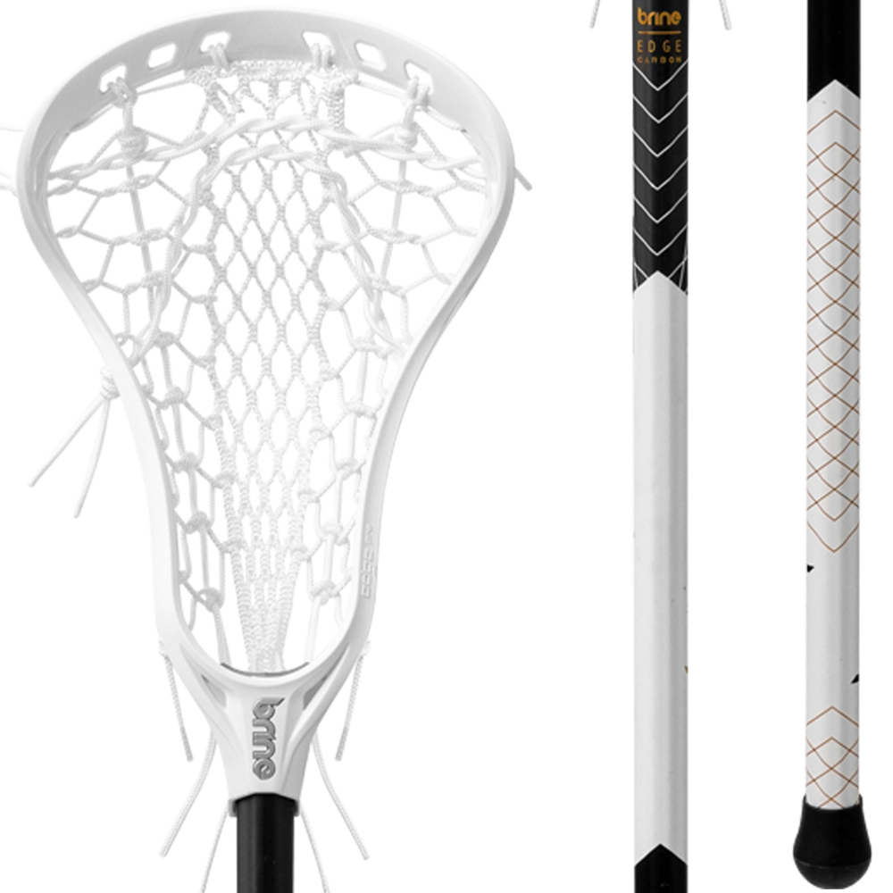 Brine Edge Pro Carbon Mesh Women's Complete Lacrosse Stick - White