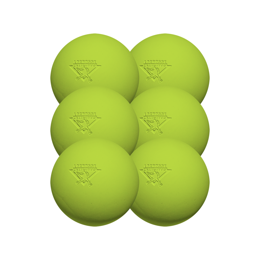 Green Lacrosse Balls- 6 Pack