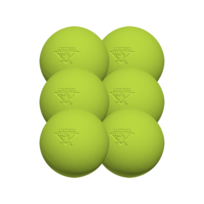 Green Lacrosse Balls- 6 Pack