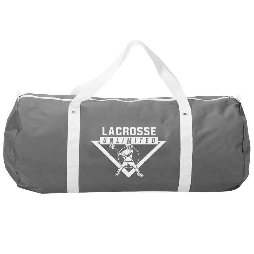 lacrosse unlimited gray duffle lacrosse bag front view - Gray