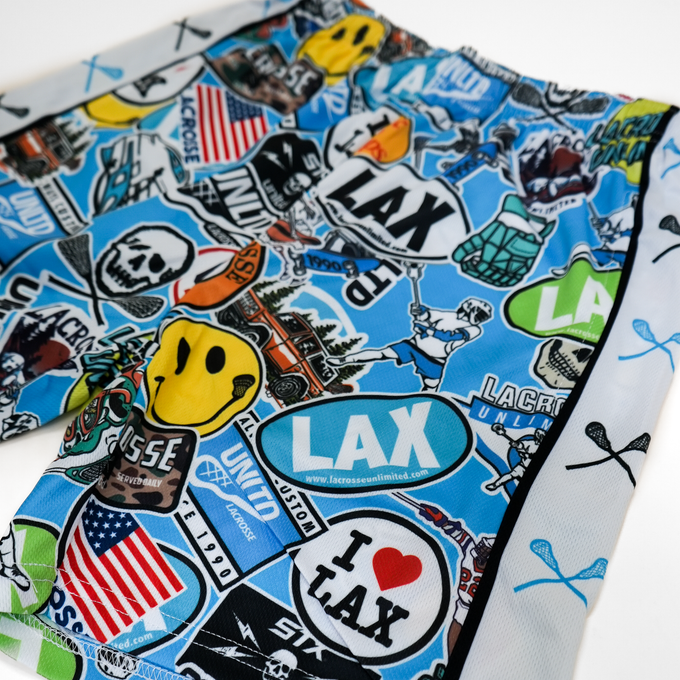 Sticker Drip Lacrosse Shorts