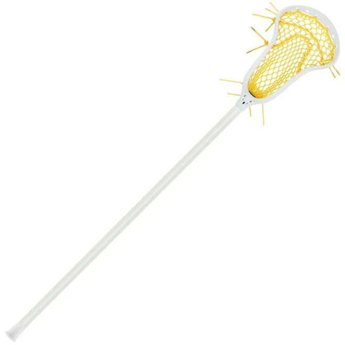 StringKing Women's Pro 2 White/Yellow Complete Defense Lacrosse Stick