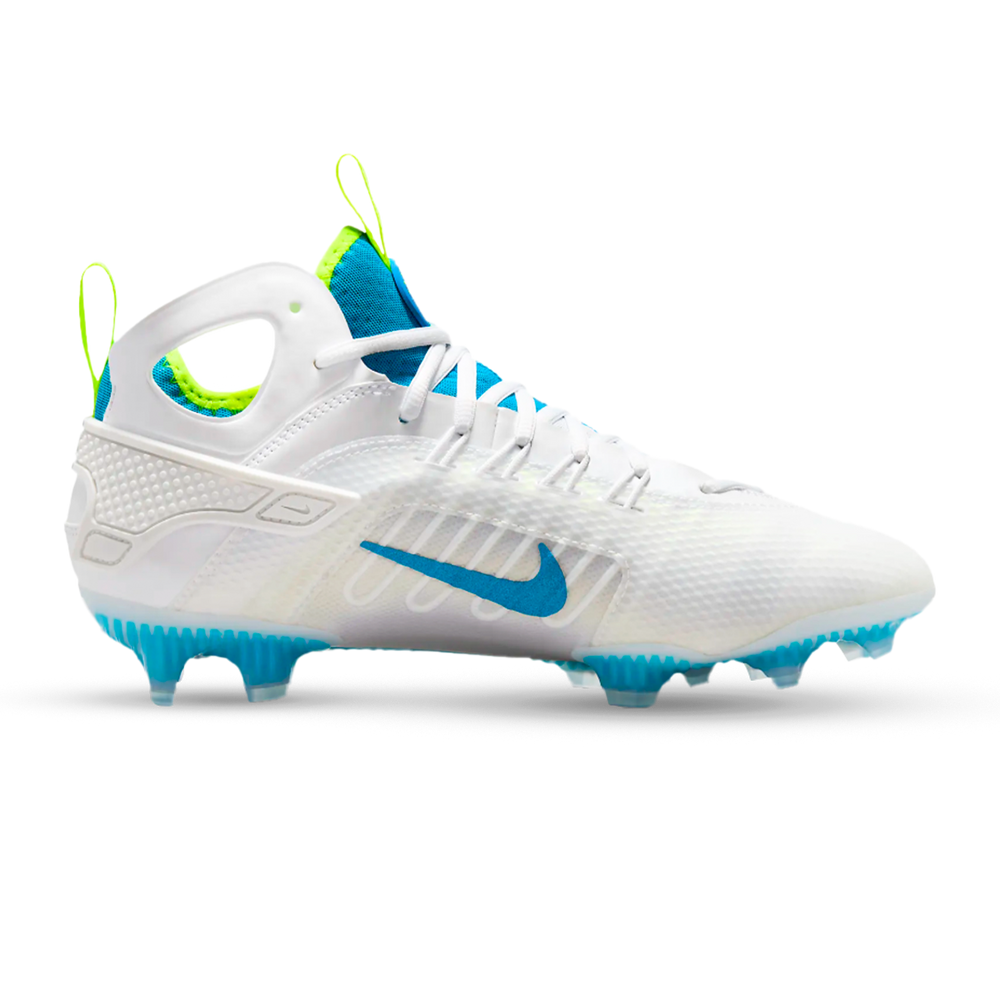Nike Huarache 9 Elite Blue and Volt Limited Edition Lacrosse Cleats