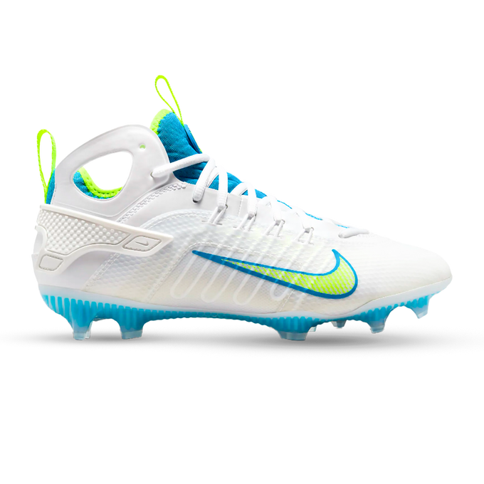 Nike Huarache 9 Elite Blue and Volt Limited Edition Lacrosse Cleats