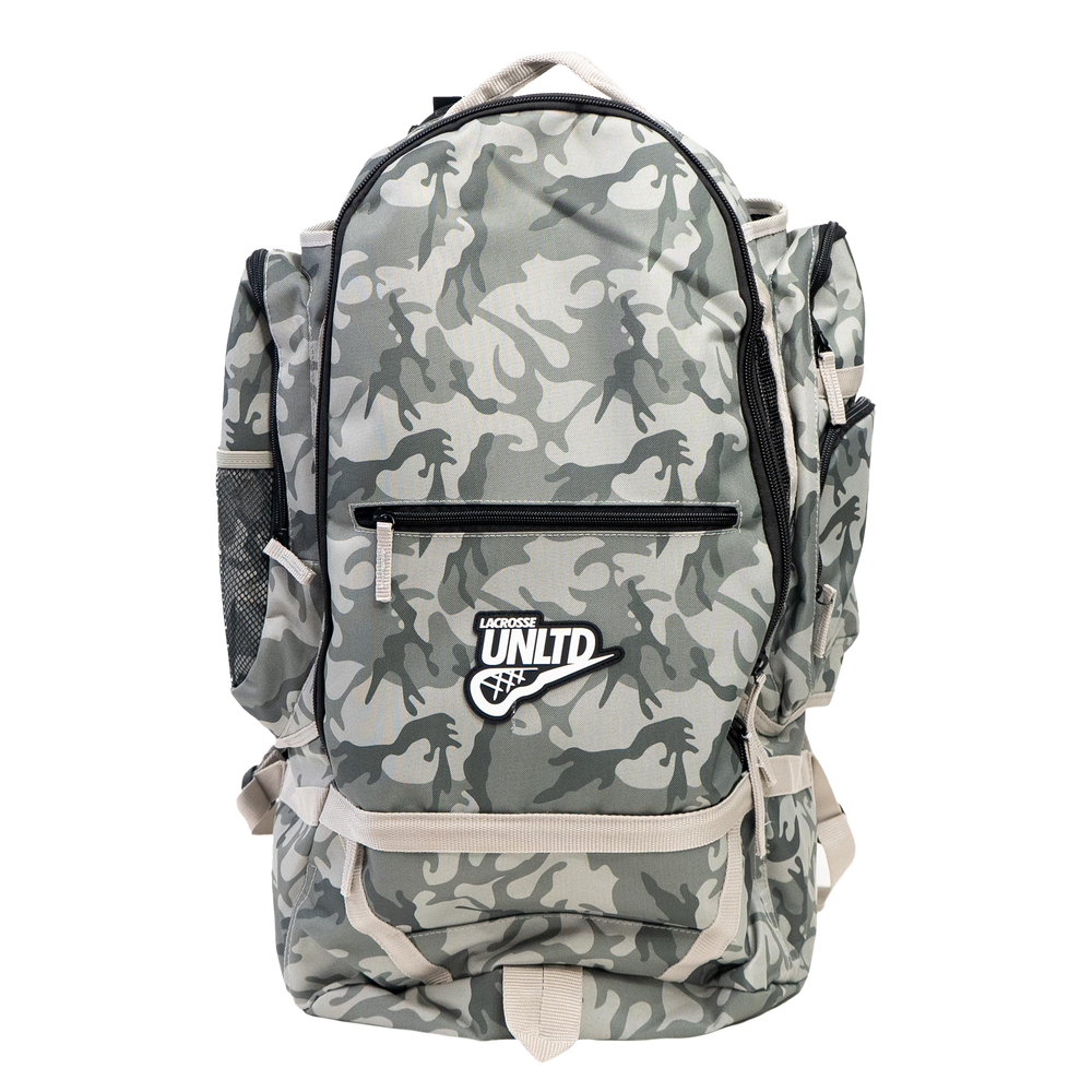Overtime Grey Camo Adult Lacrosse Backpack