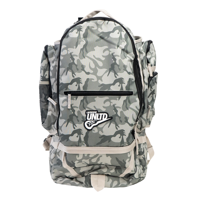 Overtime Grey Camo Adult Lacrosse Backpack