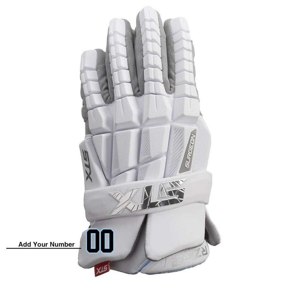 tx surgeon rzr 2 lacrosse glove - White