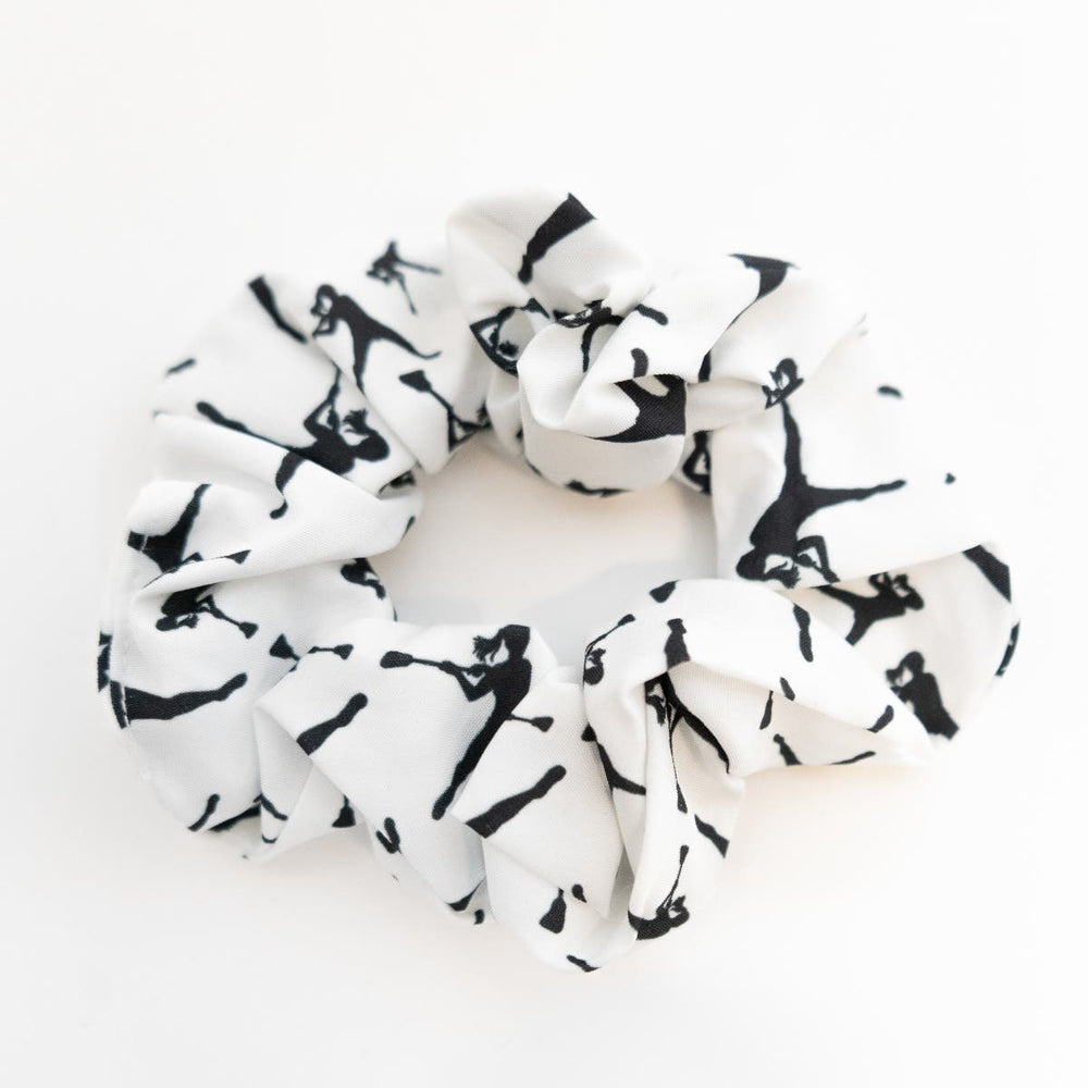 black and white scrunchie