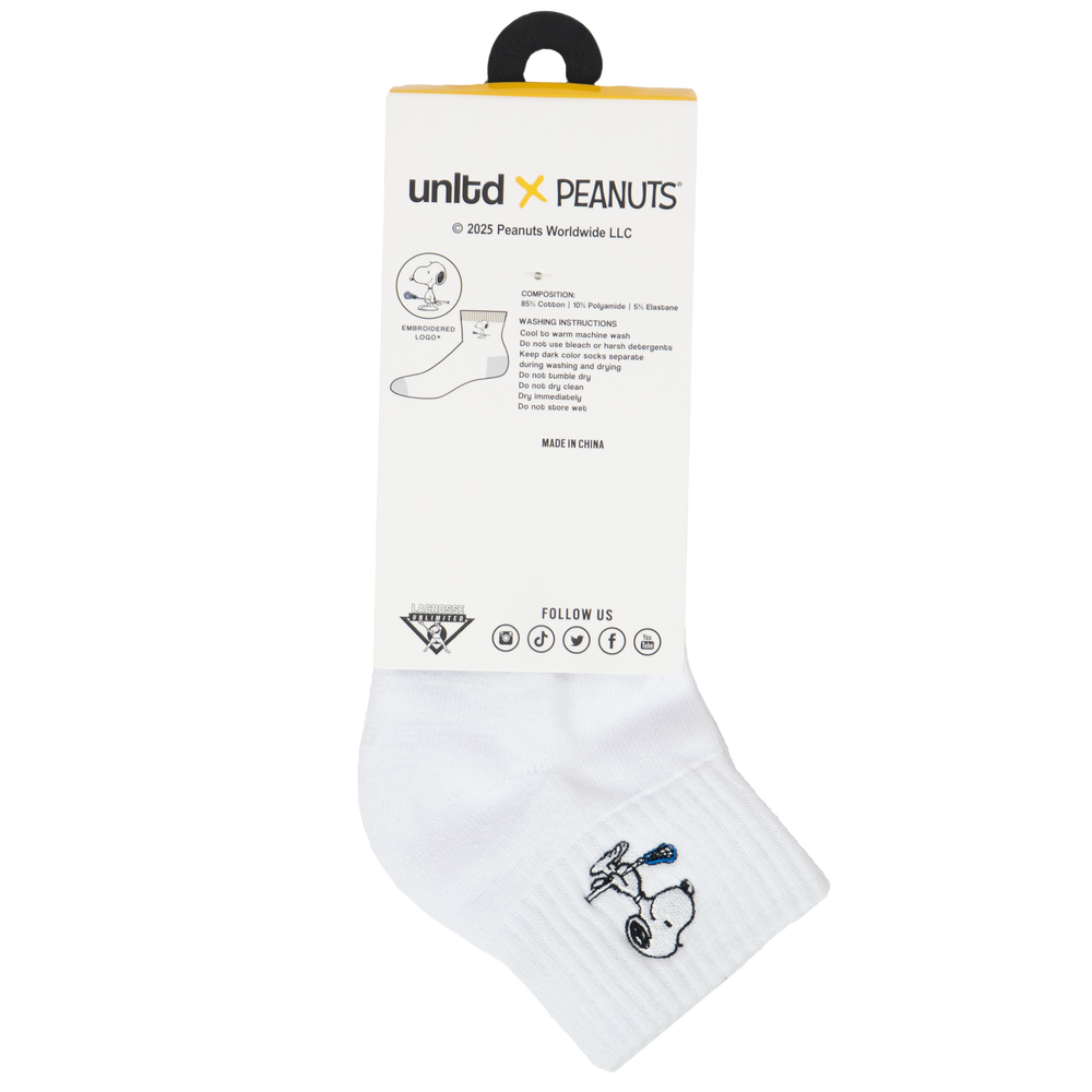 Peanuts Snoopy Lacrosse Quarter Socks