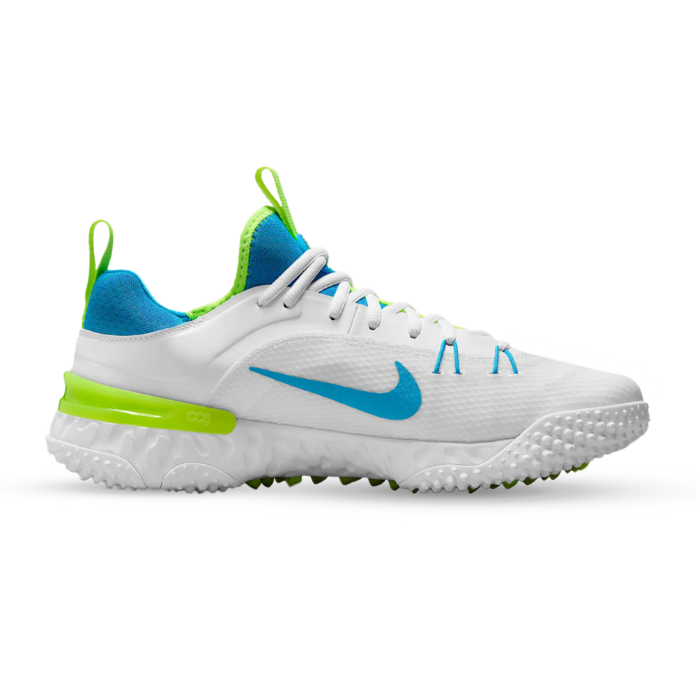 Nike Huarache 9 Elite Blue and Volt Limited Edition Lacrosse Turf Shoes