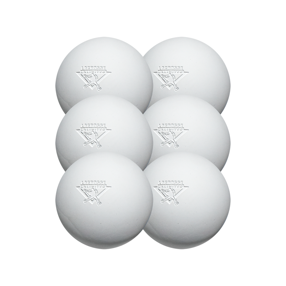 White Lacrosse Balls- 6 Pack