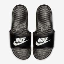Nike Benassi Slides in black and white Top