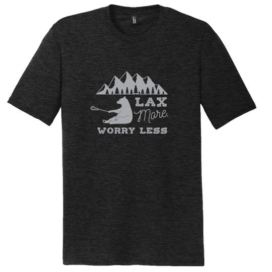 Lax More Worry Less Tee - Youth - Black