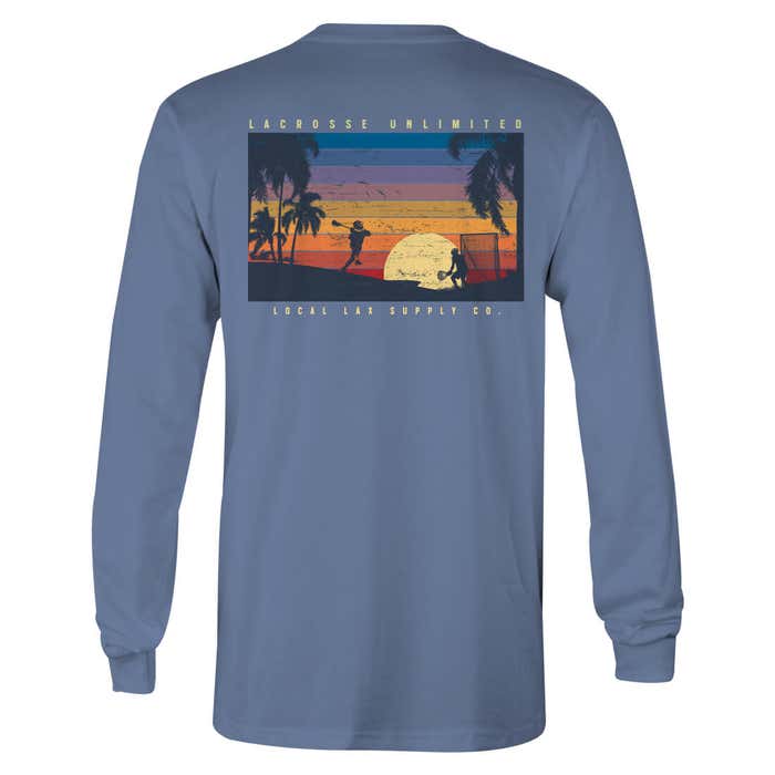 Sunset Lacrosse Long Sleeve Tee back Sunset Lacrosse Long Sleeve Tee back