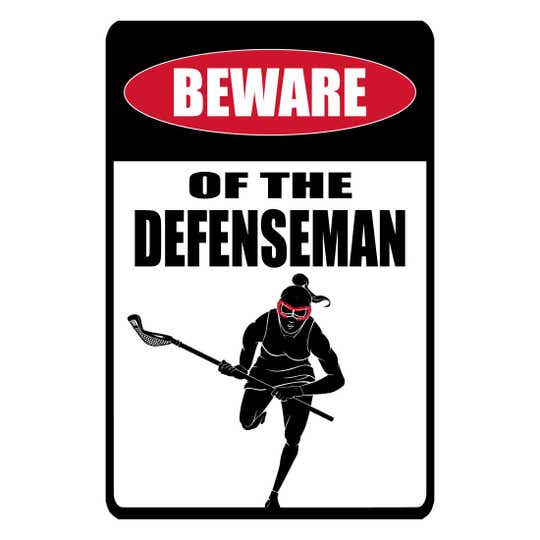 Beware Of Defense Sign - Girls