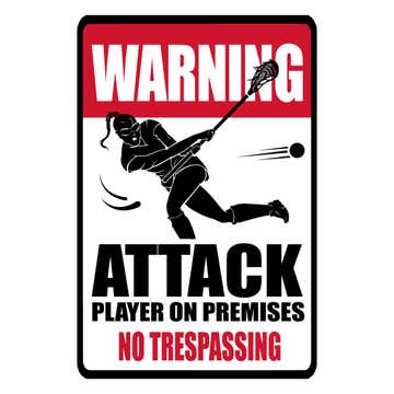 Beware Of Defense Sign - Girls