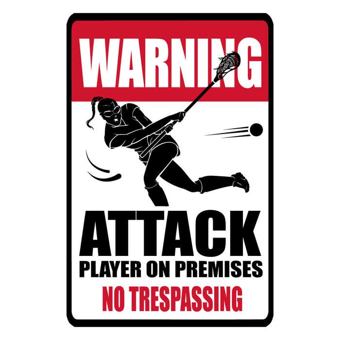 Warning Attack Sign - Girls