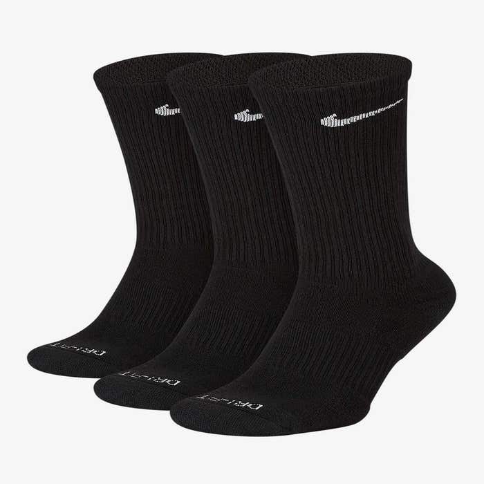 Nike 3 Pack Crew Socks - Adult Black