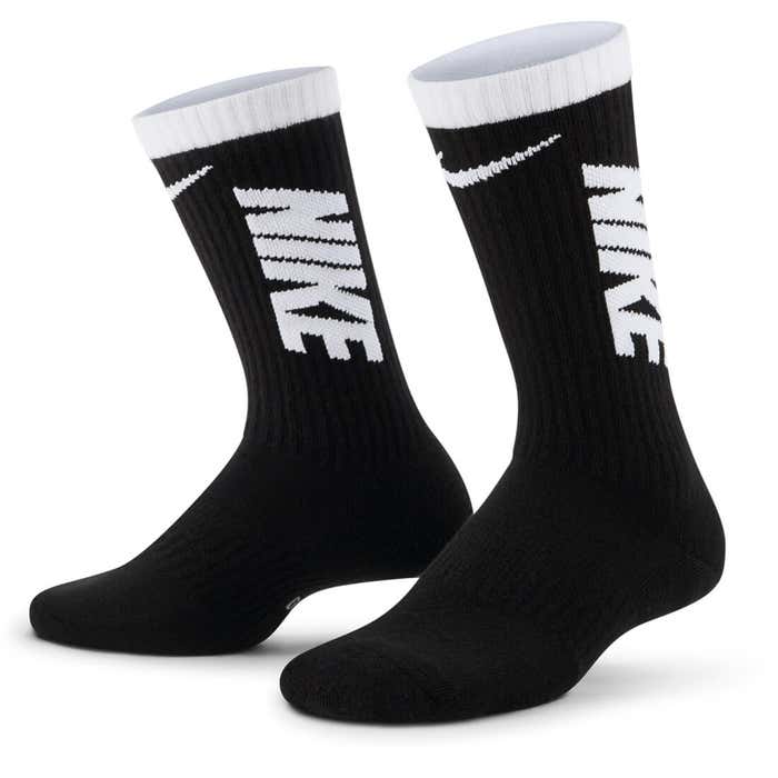 Nike Black/White Crew Socks 3-Pack - Youth - Pair